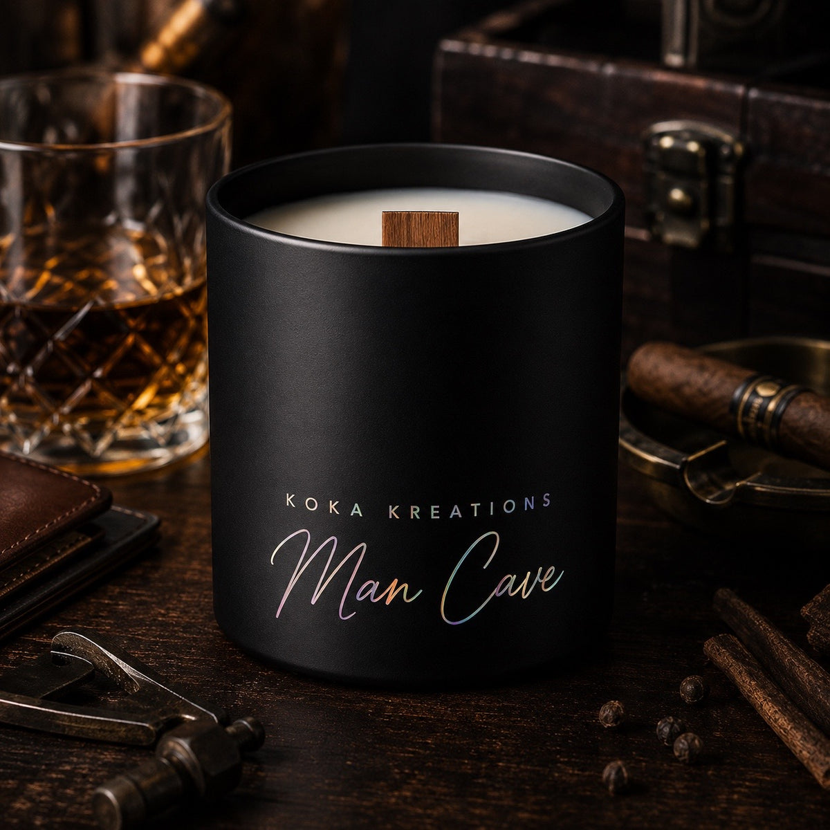 MAN CAVE candle